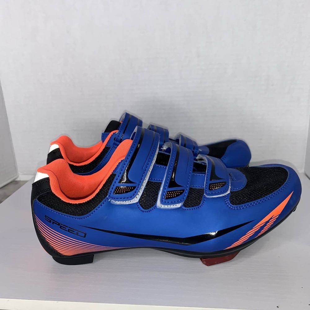 SPEED Cycling Shoes Men Size US-8, 41 Blue Orange